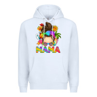 White messy bun mama summer Premium Hoodie - RanaPortraitStore