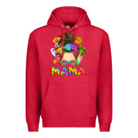 Cardinal messy bun mama summer Premium Hoodie - RanaPortraitStore