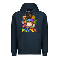 Navy messy bun mama summer Premium Hoodie - RanaPortraitStore