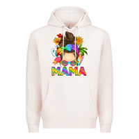 Pale Pink messy bun mama summer Premium Hoodie - RanaPortraitStore