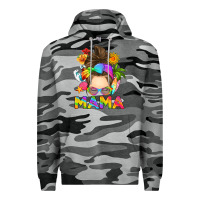 Slate Camo messy bun mama summer Premium Hoodie - RanaPortraitStore