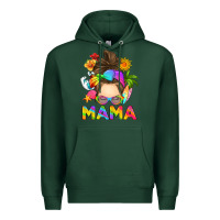Sports Green messy bun mama summer Premium Hoodie - RanaPortraitStore