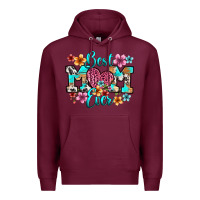 Burgundy best mom ever Premium Hoodie - RanaPortraitStore
