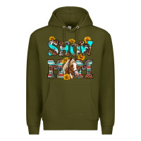Army Green show mom horse Premium Hoodie - RanaPortraitStore