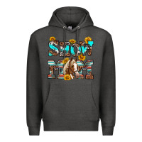 Charcoal Heather show mom horse Premium Hoodie - RanaPortraitStore
