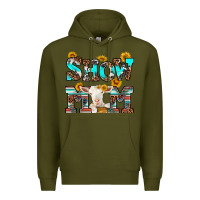Army Green show mom goat Premium Hoodie - RanaPortraitStore