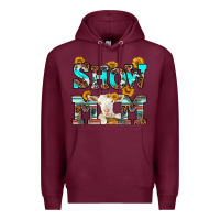 Burgundy show mom goat Premium Hoodie - RanaPortraitStore