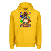 Lemon messy bun autism mom Premium Hoodie - RanaPortraitStore