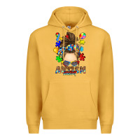 Messy Bun Autism Mom Premium Hoodie | Teevron