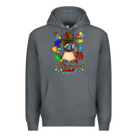 Rock messy bun autism mom Premium Hoodie - RanaPortraitStore