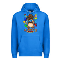 True Royal messy bun autism mom Premium Hoodie - RanaPortraitStore