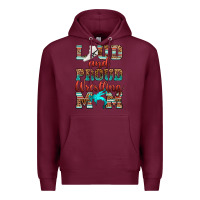 Burgundy loud and proud wrestling mom Premium Hoodie - RanaPortraitStore