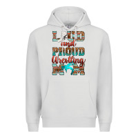 Dove Grey loud and proud wrestling mom Premium Hoodie - RanaPortraitStore