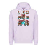Lilac loud and proud wrestling mom Premium Hoodie - RanaPortraitStore