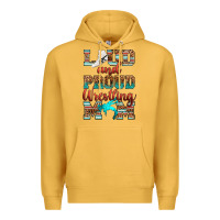 Mustard loud and proud wrestling mom Premium Hoodie - RanaPortraitStore