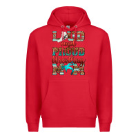 Red loud and proud wrestling mom Premium Hoodie - RanaPortraitStore