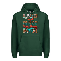 Sports Green loud and proud wrestling mom Premium Hoodie - RanaPortraitStore