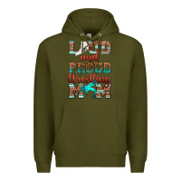 Army Green loud and proud wrestling mom Premium Hoodie - RanaPortraitStore
