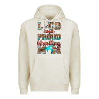 Oatmeal Heather loud and proud wrestling mom Premium Hoodie - RanaPortraitStore