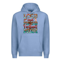 Colony Blue loud and proud football mom Premium Hoodie - RanaPortraitStore