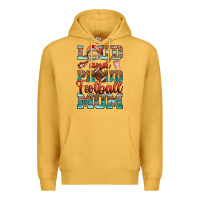 Mustard loud and proud football mom Premium Hoodie - RanaPortraitStore