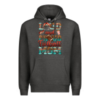 Charcoal Heather loud and proud football mom Premium Hoodie - RanaPortraitStore