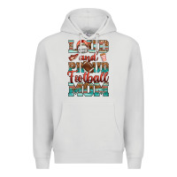 Dove Grey loud and proud football mom Premium Hoodie - RanaPortraitStore