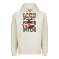 Oatmeal Heather loud and proud football mom Premium Hoodie - RanaPortraitStore