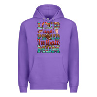 Purple loud and proud football mom Premium Hoodie - RanaPortraitStore
