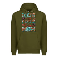 Army Green loud and proud cheer mom Premium Hoodie - RanaPortraitStore