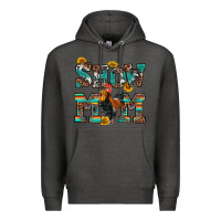 Charcoal Heather show mom rooster Premium Hoodie - RanaPortraitStore