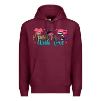 Burgundy handmade with love Premium Hoodie - RanaPortraitStore