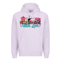 Lilac handmade with love Premium Hoodie - RanaPortraitStore