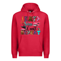 Cardinal eat sleep craft repeat Premium Hoodie - RanaPortraitStore