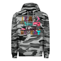 Slate Camo eat sleep craft repeat Premium Hoodie - RanaPortraitStore