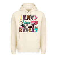 Tofu eat sleep craft repeat Premium Hoodie - RanaPortraitStore