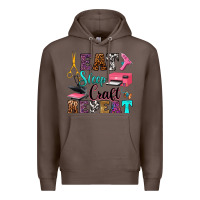 Coffee eat sleep craft repeat Premium Hoodie - RanaPortraitStore