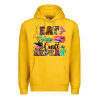 Lemon eat sleep craft repeat Premium Hoodie - RanaPortraitStore