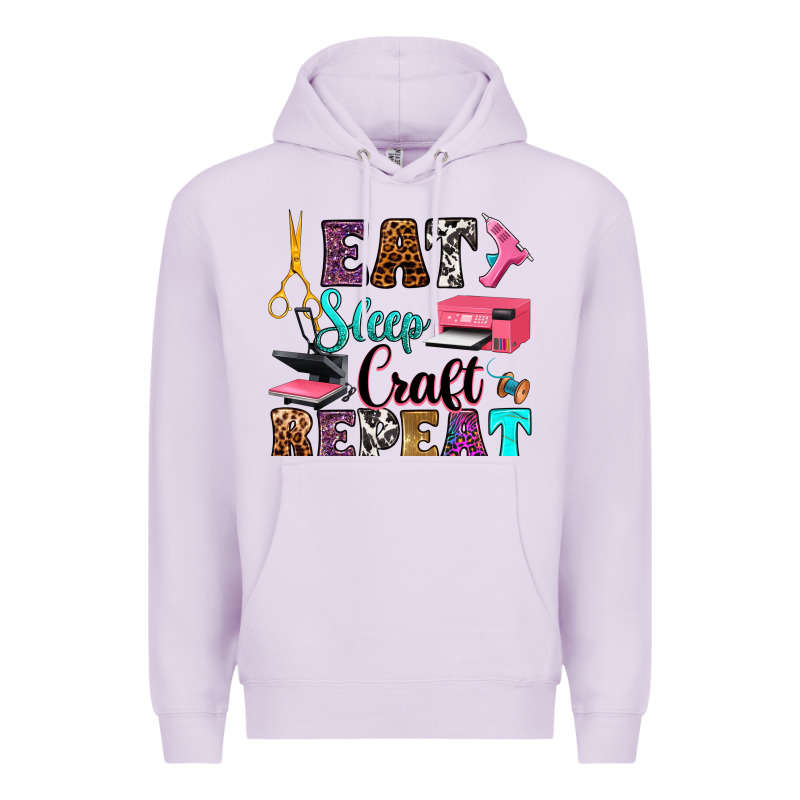 Eat Sleep Craft Repeat Premium Hoodie by RanaPortraitStore | Teevron