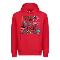 Red eat sleep craft repeat Premium Hoodie - RanaPortraitStore