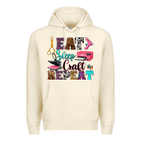 Sandshell eat sleep craft repeat Premium Hoodie - RanaPortraitStore