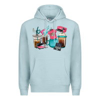 Blue Mist crafting coffee cups Premium Hoodie - RanaPortraitStore