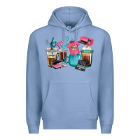 Colony Blue crafting coffee cups Premium Hoodie - RanaPortraitStore