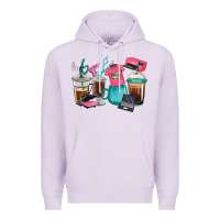 Lilac crafting coffee cups Premium Hoodie - RanaPortraitStore