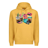 Mustard crafting coffee cups Premium Hoodie - RanaPortraitStore