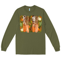Army Green fall brushstrokes Long Sleeve Tee - BarkalooDesign