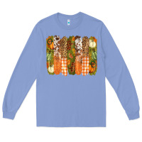 Colony Blue fall brushstrokes Long Sleeve Tee - BarkalooDesign