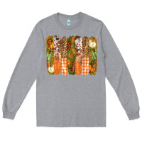 Heather Grey fall brushstrokes Long Sleeve Tee - BarkalooDesign