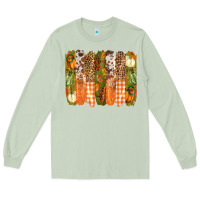 Matcha fall brushstrokes Long Sleeve Tee - BarkalooDesign