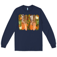 Navy fall brushstrokes Long Sleeve Tee - BarkalooDesign